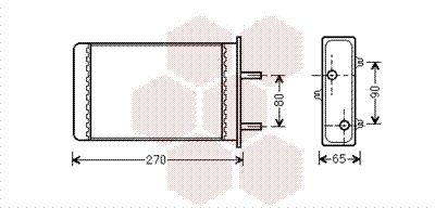 VAN WEZEL Теплообменник, отопление салона 73006064